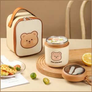 Portable Breakfast Cup Stainless Steel Soup Cup Sealed Oatmeal Cup Milk Cup Soymilk Cup