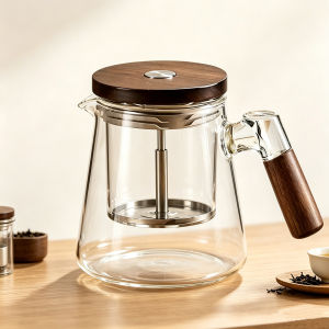 Premium Glass Tea Maker Smooth Pour Spout Clean Flow No Drips Easy Pour