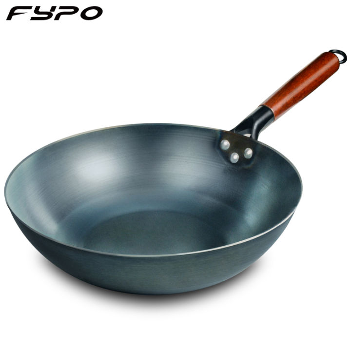 【Top Picks】 Chinese Seasoned Wok 30/32/34cm Woks Chef Stir Fry Special
