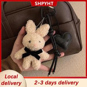 [COD] SHPYHT Local delivery Ship within 24 hours Kawaii Plush Rabbit Keychain Y2K Cute Sweet Bunny Stuffed Keyring Backpack Pendant Bag Hanging Decoration For Girls Gift