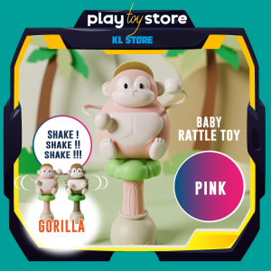 Gorilla Rattle Baby Toy Gorilla Baby Rattle Toy Cute Animal Musical Rattle Drum Baby Early Educational Toy Ornament