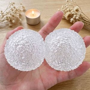 Q-1151 STORE Transparent DIY Coconut Oil Stress Ball Shell Handheld with Lid Squeeze Ball Shell Flexible Soft Shell Crystal Textured DIY Craft