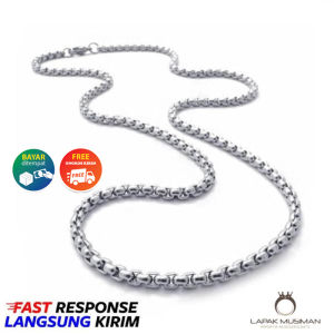 KALUNG TITANIUM PRIA 100% STAINLESS STEEL TITANIUM KALUNG TITANIUM IMPORT KALUNG TITANIUM PRIA WANITA ANTI KARAT KALUNG LAPISAN EMAS ANTI KARAT
