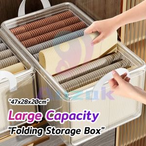 AU. Steel Frame Storage Box Folding Clothes Sorting Box Bedroom Portable Pants Storage Box 1Pc
