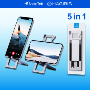 HAGIBIS Giá đỡ điện thoại đa năng 5-in-1 | Hợp kim Aluminum Alloy | Gập gọn bỏ túi tiện dụng