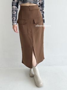 ELLEANO | Loona Skirt - Rok Slit Wanita - Cargo Skirt Polyester Premium