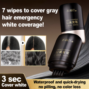 ✨Hot Sale✨Disposable Hair Color Pen Nourishing Portable Color Temporary Hair Color Stick Water Resistant Smudge Proof Gray Coverage Natural Shade Quick Application Disposable Hair Maker Quick Gray Hair Coverage