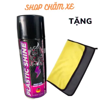 (MUA 1 CHAI TẶNG 1 KHĂN) Chai phục hồi nhựa nhám đen SPRAYKING Plastic Shine phục hồi bảo vệ nhựa nhám cao su vỏ xe