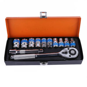 REAIM Kunci Sok Set 53 pcs Socket Wrench Pas Socket Set (1/4 ") Car Repair Full Socket Tool
