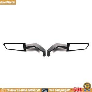 [Auto Vktech] 2Pcs Motorcycle Mirrors Universal 10mm 8mm Stealth Mirrors Motorcycle Rearview Mirror Motorcycle Wind Wing Side Mirror