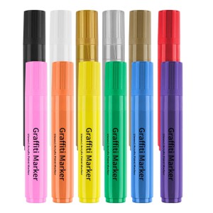 12 Pcs Acrylic Pen Acrylic Markers 15mm Wide Acrylic Pen Coloring Markers Colouring Pen for Painting Drawing