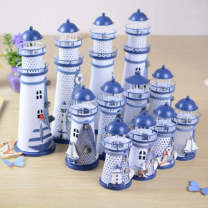 Lighthouse with Color Changing LED Light Powered Lighthouse Lamp Outdoor Decorative for Garden Patio Kids Gift