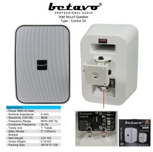 Speaker Betavo Control 6.5XB Wall Mount Speaker speaker betavo seriel control