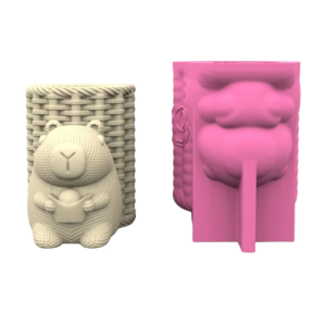 Sáng Tạo Silicone Planter Khuôn Capybara Hình Dạng Silicone Kết Cấu Để Làm Độc Đáo Bê Tông Lọ Và Bàn Khay để bút