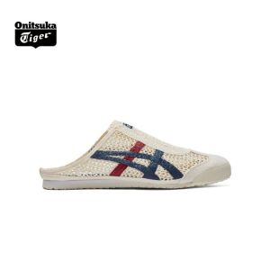 Onitsuka Tiger 2025 model mens and womens shoes half flip-flops sandals white sneakers MEXICO 66™ SABOT 1183C123 off-white color size 36