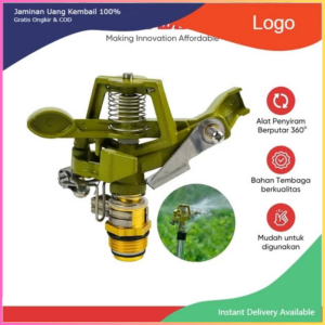 COD Taffware Kincir Air Alat Siram Semprot Tanaman Rotate Sprinkler Spray Nozzle Irigasi Taman 360°