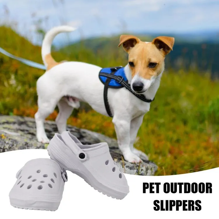 Summer Breathable Dog Shoes Anti-slip Shoes Small Size Dogs Hole Sandals  Rubber Wear-resistant Dog Sandals Hole Dog Shoes Beach way