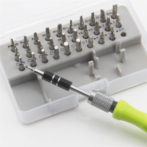 Obeng Set Magnet Komplit Servis HP Laptop Jam Tangan 32 in 1 Full Set Lengkap Obeng Handphone Panjang Kecil Magnetic Screwdrivers Repair Tool for Smartphone