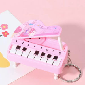 1Pc Mini Desktop Piano Keychain Cute Music Game Machine Colorful Bag Pendant Educational Toy Easter Gift