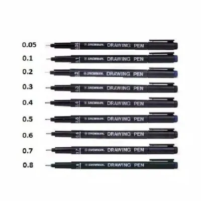 Pulpen Snowman Drawing Pen Pigment Ink - 1 Pc harga satuan