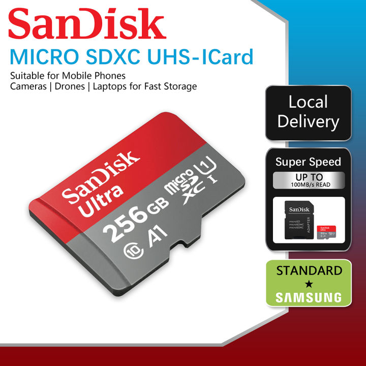 SanDisk Ultra Micro SD Card SDXC A1 Series UHS-I Class 10 up to 100MB/s ...