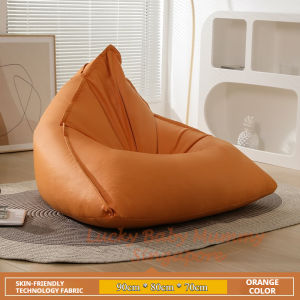 S10 Triangle Lazy Bean Bag Modern Sofa Chair – Lounger Seat for Living Room & Bedroom Waterproof PU Leather / Rainbow Culture