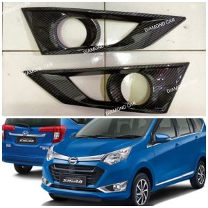 Daihatsu Sigra List Lis Garnis Ring Cover Carbon Foglamp
