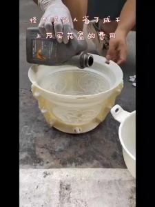 Large Large round Flowerpot Mold Cement Pots Homemade round Flowerpot Model Concrete Products Planting Flowers and Trees Bonsai Extra Large