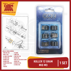 Roller Mio M3 12 Gram (KNZ) Peloran Vanbelt Batu Timbangan Roler Weight Set Racing NMax Aerox Mio S