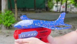 LED Light Airplane Launcher Flying Toy & Throwing Foam Glider Plane for Outdoor Flying Games for Kids Birthday Gifts