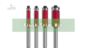 Pack Of 4 Red Coated Carbide Edge Trimming Bits Ideal For Furniture Making And Crafting In Professional Workshops