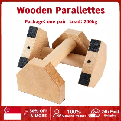 Wooden Parallettes 50cm Push up bar Calisthenics Workout Equipment Bar