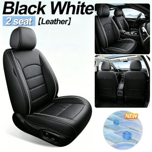 【Universal】Car Seat Cover 5 Seats Full Set Premium Leather Waterproof Anti Slip Auto Seat Cushion Wear Resistant Easy Clean Universal Fit Breathable Car Interior Protector For Sedan SUV Van All Vehicle Type