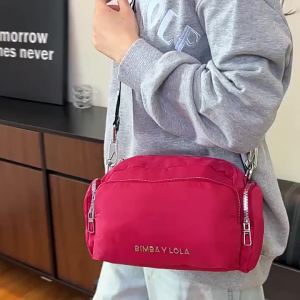 Spanish womens bags BIMBA Y LOLA Canvas bag with wide shoulder strap fashionable nylon bag versatile crossbody bag