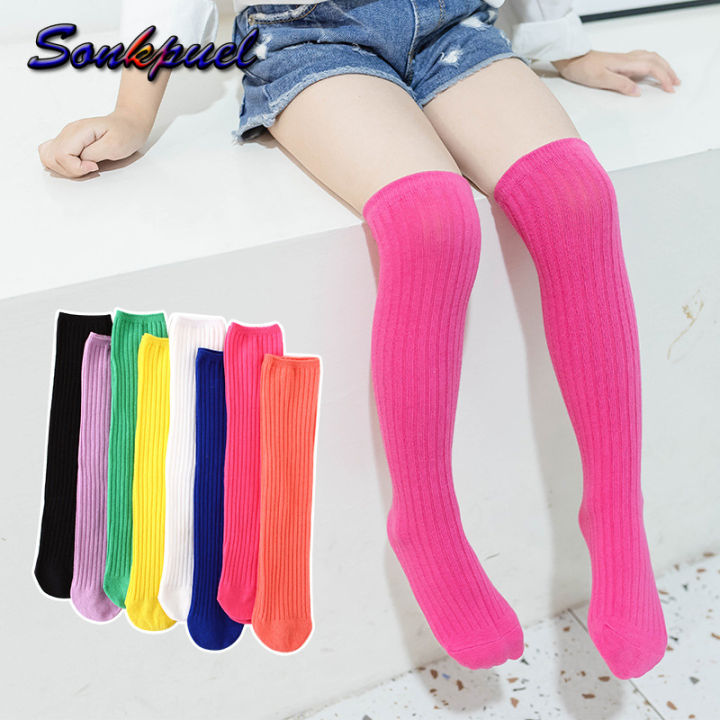 Pink Knee High Socks, Thigh High Socks, Pink Women Knee Socks ,pink Lace  Top Bow Socks , Boot Socks,women Leg Warmers 