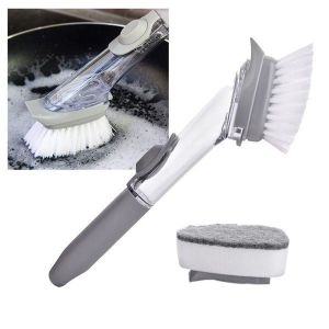 เเปรงล้างจาน พร้อมที่ฉีดน้ำยา ด้ามจับ ร่างกายเติมน้ำยา อเนกประสงค์