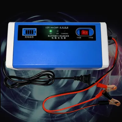 Portable Charger Aki 10A 12V 24V Casan Accu Motor Mobil Sparepart Motor Listrik Indikator Carger