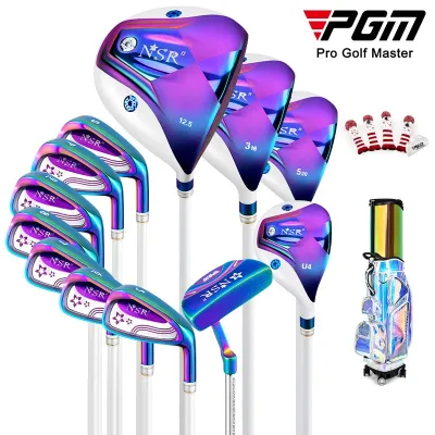 PGM NSR II Fashion Laser shiny women right handed complete set of golf club with bag and titanium golf driver high rebound low gravity center design