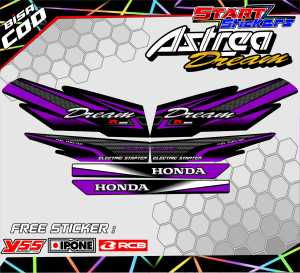 STRIPING VARIASI HONDA ASTREA DREAM / STICKER LIST MOTOR HONDA ASTREA DREAM
