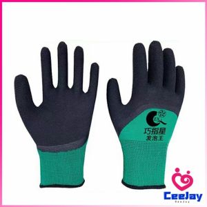 CeeJay ถุงมือผ้าเคลือบยาง กันบาด กันหนาม กันลื่น ถุงมือทำสวน ถุงมือช่าง Rubber gloves