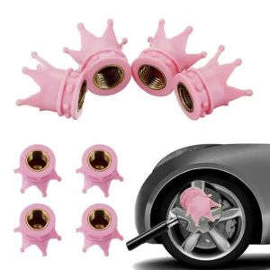 LGJGHJG Anti-theft Truck Wheel Decoration Crown Shape Auto Replacement Parts Motorcycle Wheel Tires Valves Covers Airtight Covers Car Tire Valve Stem Caps Valve Caps