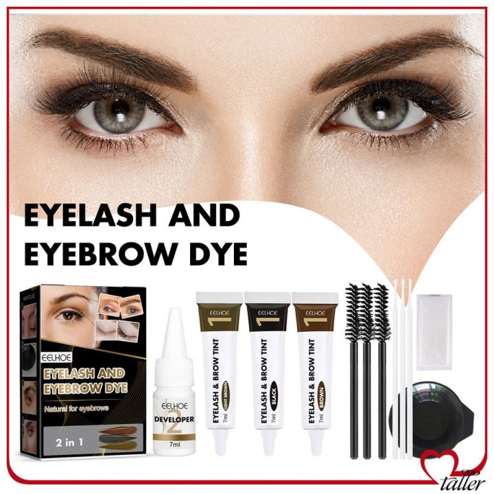 Eelhoe Eyelash Eyebrow Tint Kit Semi Permanent Brow Dye Tattoo Cream