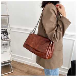 Shoulder Bag GD23114 Tas Bahu Rantai Kulit PU Wanita Simple Import