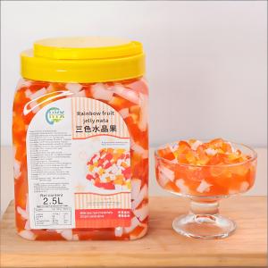 Sun Baby Rainbow Jelly Milk Tea Shops Three-Color Crystal Fruit Pellets  Delicious