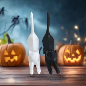 🔥🔥🔥fenglin 1Pcs Handcrafted Cat Pet Sculpture Cute Cat Desktop Decoration 3d Printed Simulation Ornament For Party Home