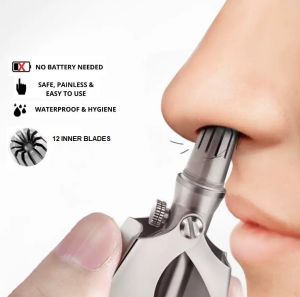 Pemangkas Bulu Hidung Manual Keluli Tahan Karat | Gunting Bulu Hidung Lelaki Wanita | Alat Potong Hidung Tanpa Bateri