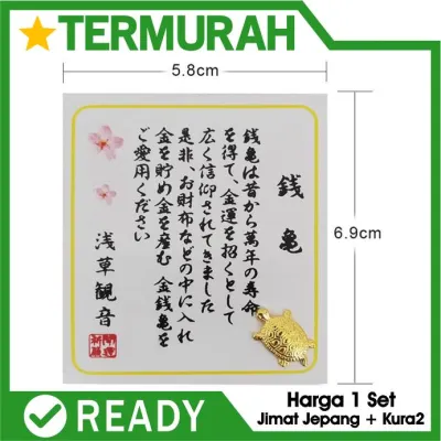 Kura kura Pembawa Keberuntungan dan Rezeki Legenda Asakusa Fengshui Patung Golden Kecil Lucky Turtle Jepang Temple Hoki Feng Shui Aksesoris Penyu Emas Kura-kura kecil