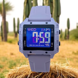 JBS Jam Tangan Digital Pria Sporty Tahan Air dengan Strap Karet - Warna Navy