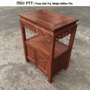 Đôn Chữ Nhật mẫu Ngăn Tủ gỗ Hương Đá kích thước 40 x 60 cao 80 cm
