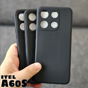 Casing Anti crack SOFTCASE PRO CAMERA For iTEL A60s (Black Matte)